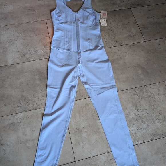 NWT Free People Baby Blue One Piece Bodysuit - Picture 3 of 5